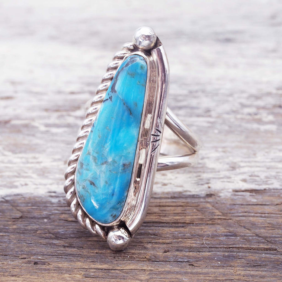 LIMITED EDITION - Navajo Half Twist Turquoise Ring