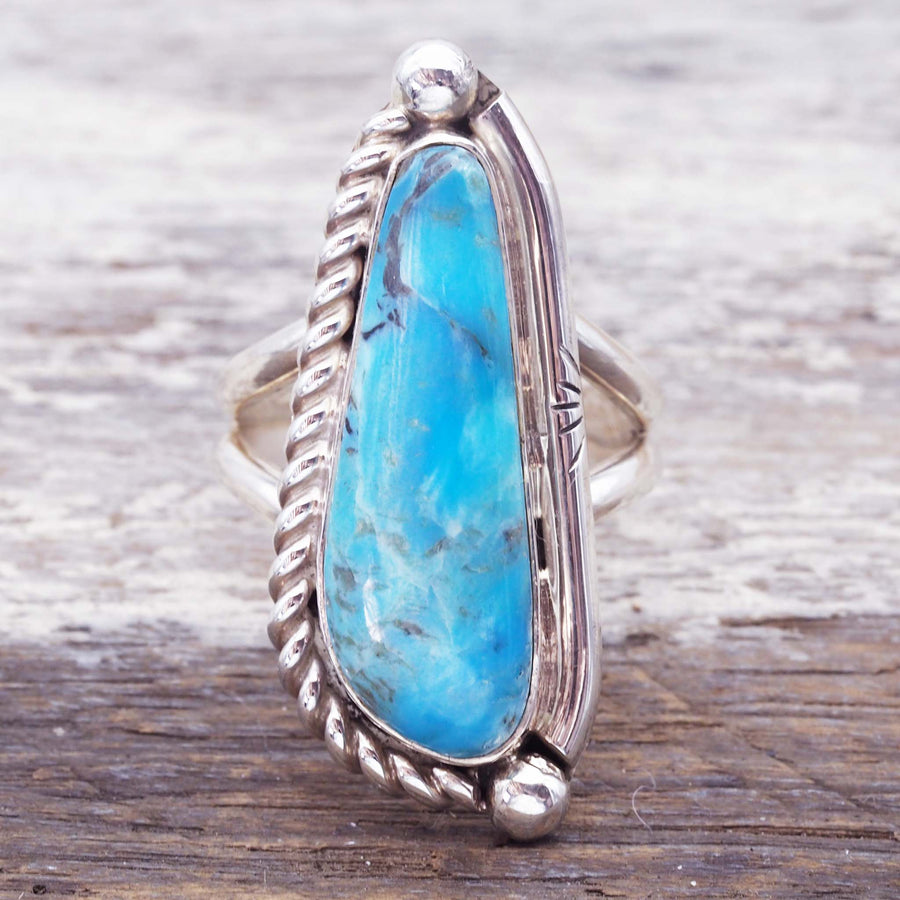 LIMITED EDITION - Navajo Half Twist Turquoise Ring