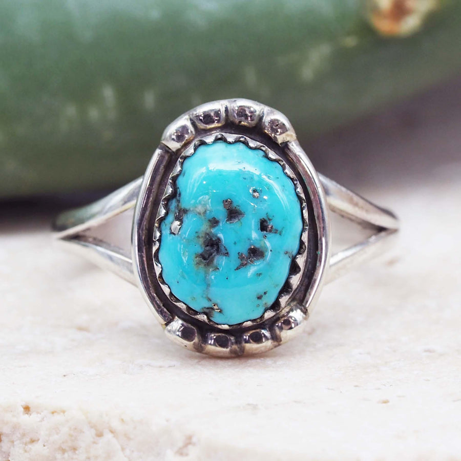 Raw Turquoise Ring - native american jewelry by womens jewellery brand indie and harper