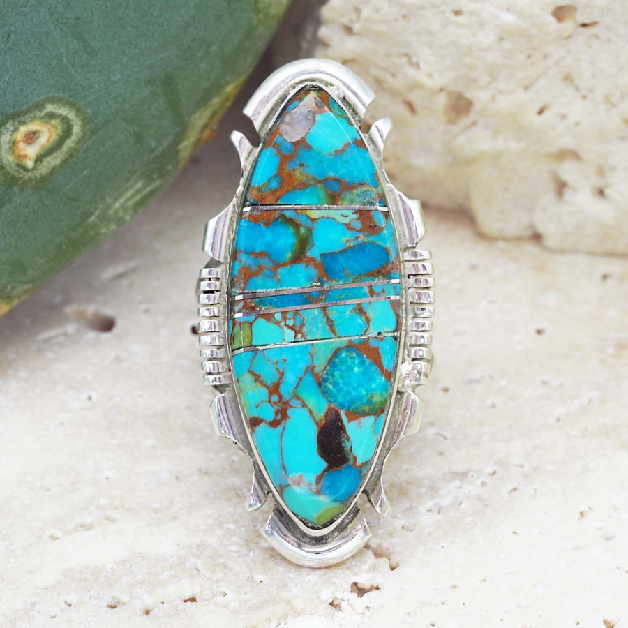 Navajo Sterling Silver Turquoise Ring - Native American Jewelry and turquoise jewellery by australian jewellery brands online indie and harper