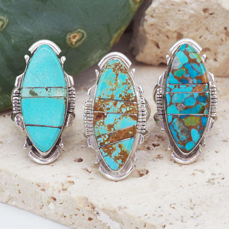 Navajo Sterling Silver Turquoise Rings - Native American Jewelry and turquoise jewellery by australian jewellery brands online indie and harper