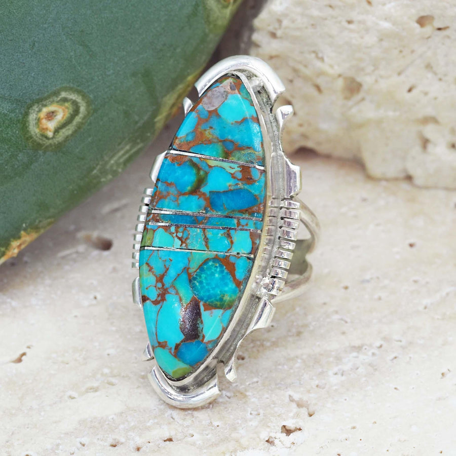 Navajo Sterling Silver Turquoise Ring - Native American Jewelry and turquoise jewellery by australian jewellery brands online indie and harper