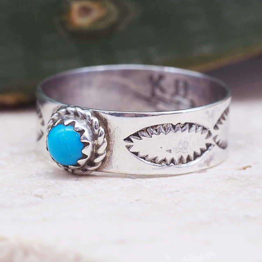 Navajo Turquoise Ring - Native American Jewelry by boho jewellery brand indie and harper