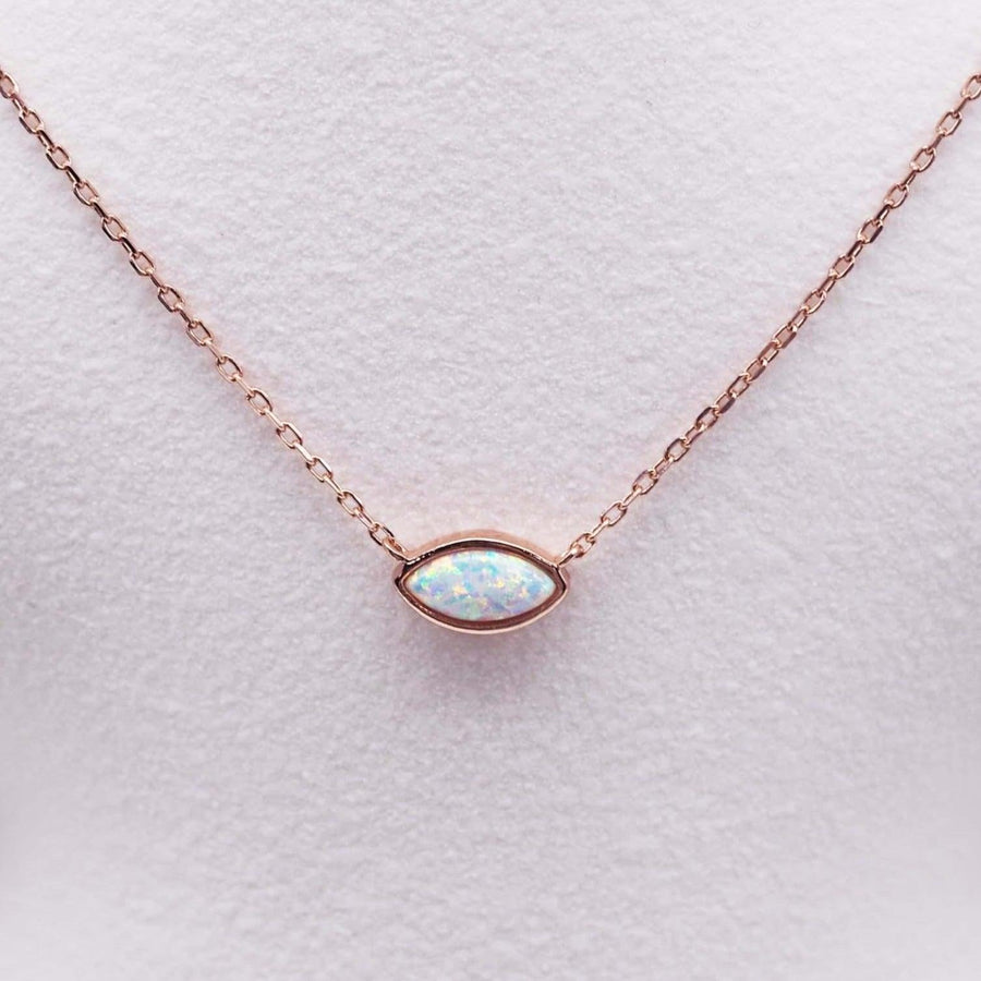 dainty rose gold necklace - opal jewellery by australian jewellery brands indie and harper