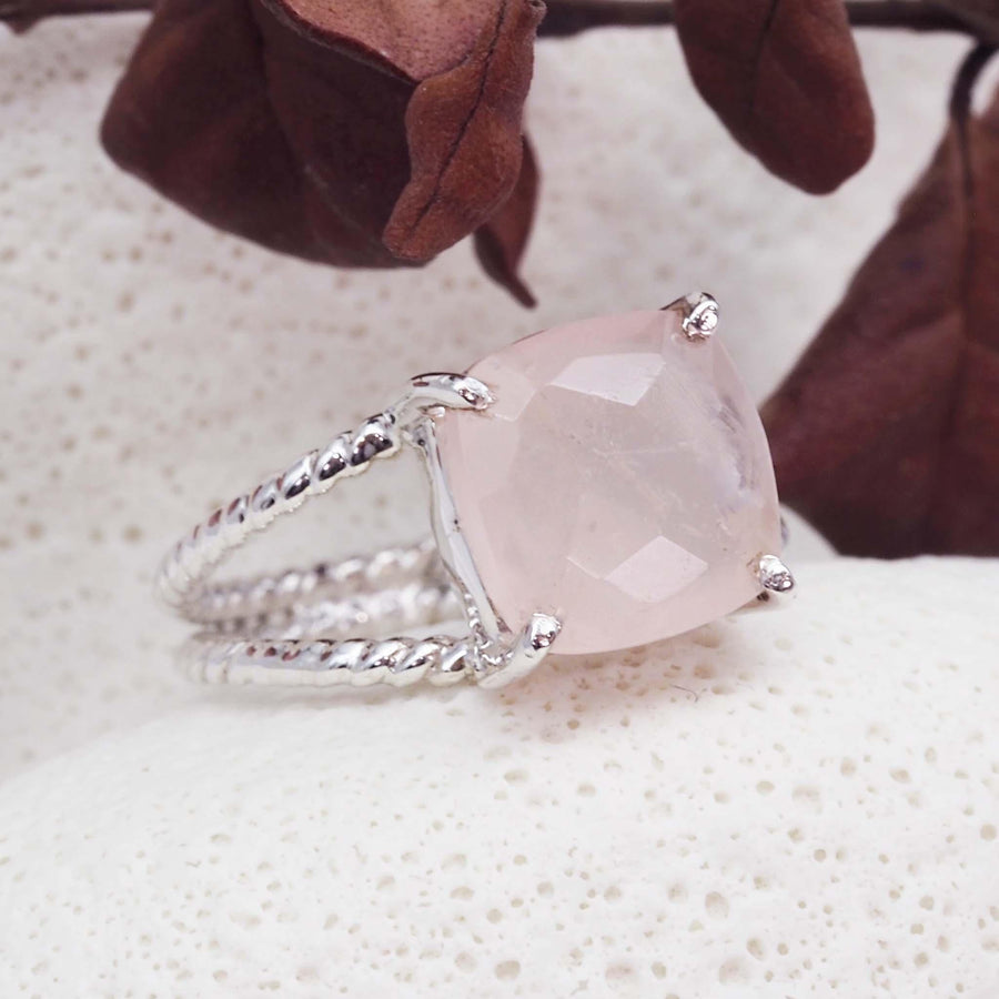 Rose Quartz Ring - womens rose quartz jewellery australia - australian jewellery brands indie and Harper 