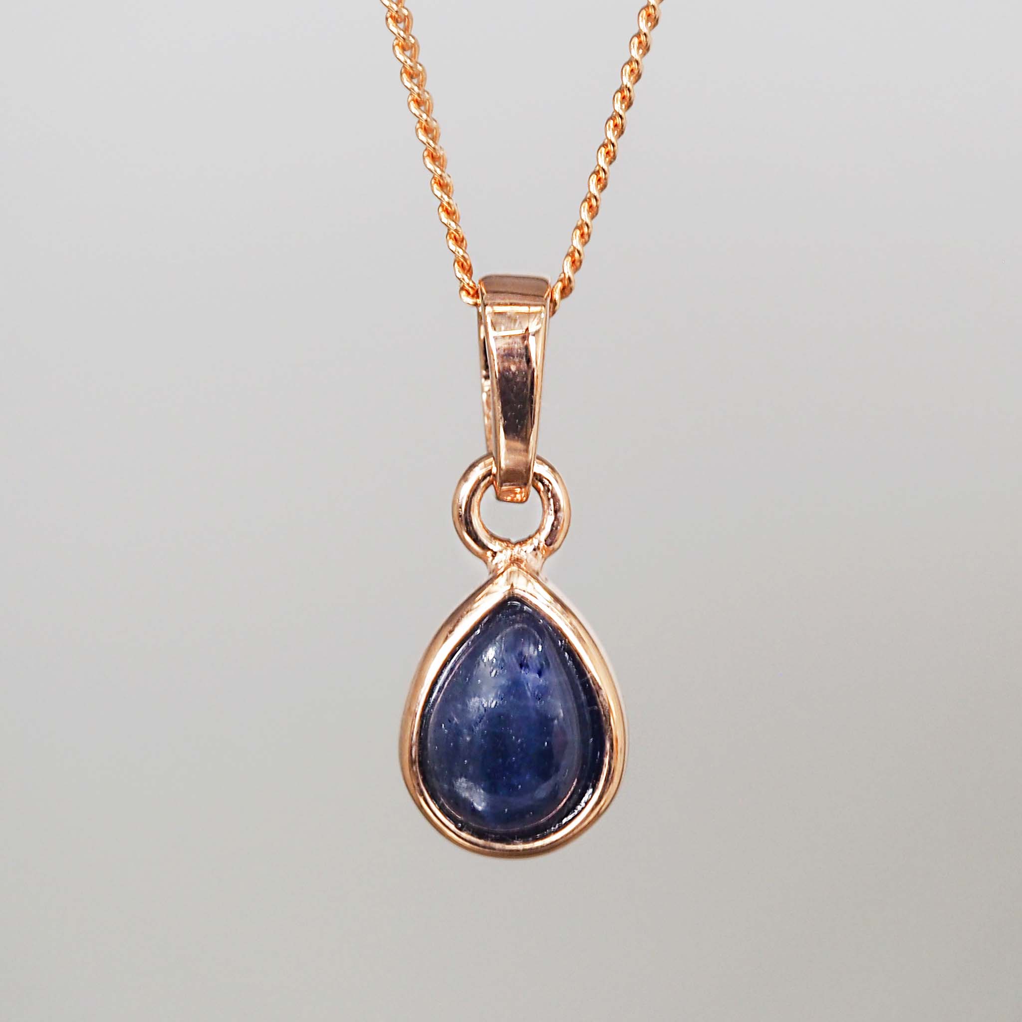 september birthstone sapphire necklace - Rose Gold Necklaces by Australian jewellery brand indie and harper 