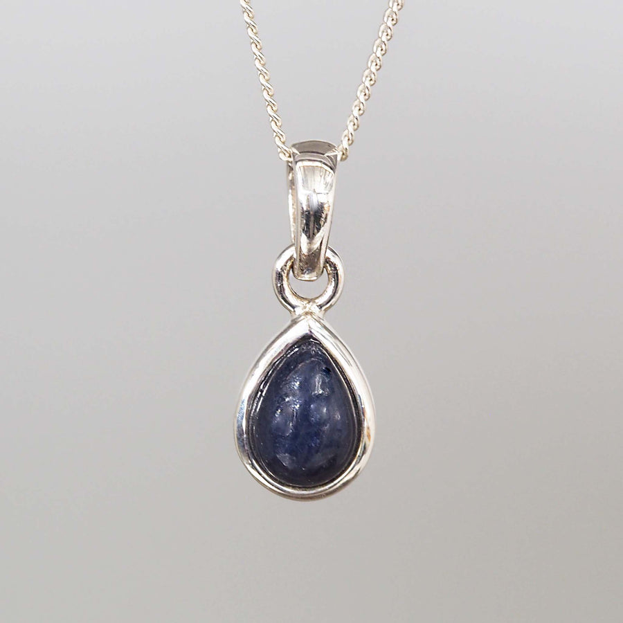 september birthstone Sterling silver sapphire necklace - womens jewellery by Australian jewellery brand indie and harper 