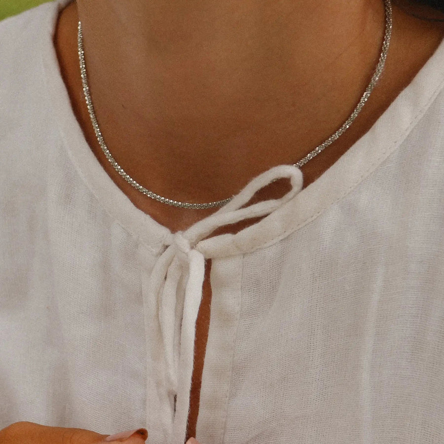 Dainty Sterling silver choker necklace - womens jewellery by Australian jewellery brands indie and Harper 