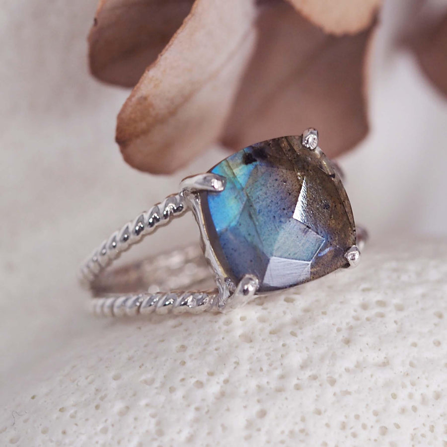 sterling silver labradorite ring - labradorite jewellery by australian jewellery brands indie and harper