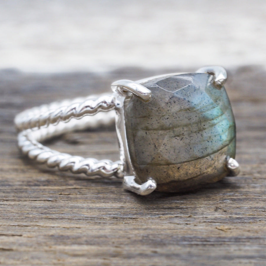 sterling silver labradorite ring - labradorite jewellery by australian jewellery brands indie and harper