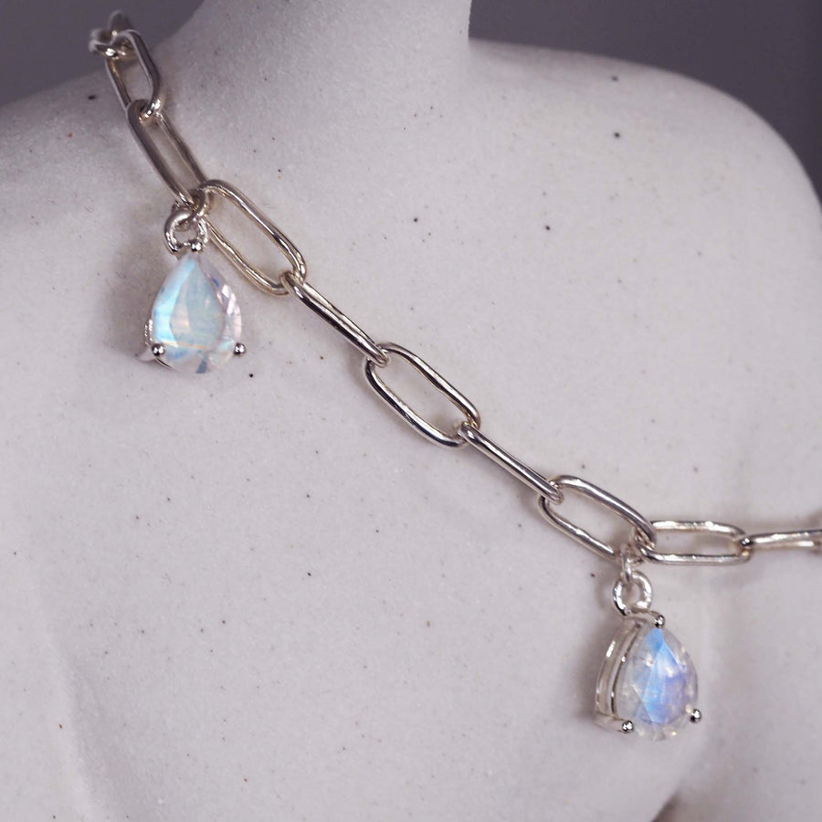 sterling silver moonstone bracelet - womens moonstone jewellery australia - australian jewellery online