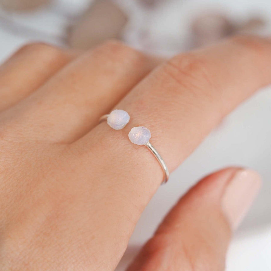 Silver Little Raw Opal Ring - raw opal jewelry by womens jewelry brand indie and harper