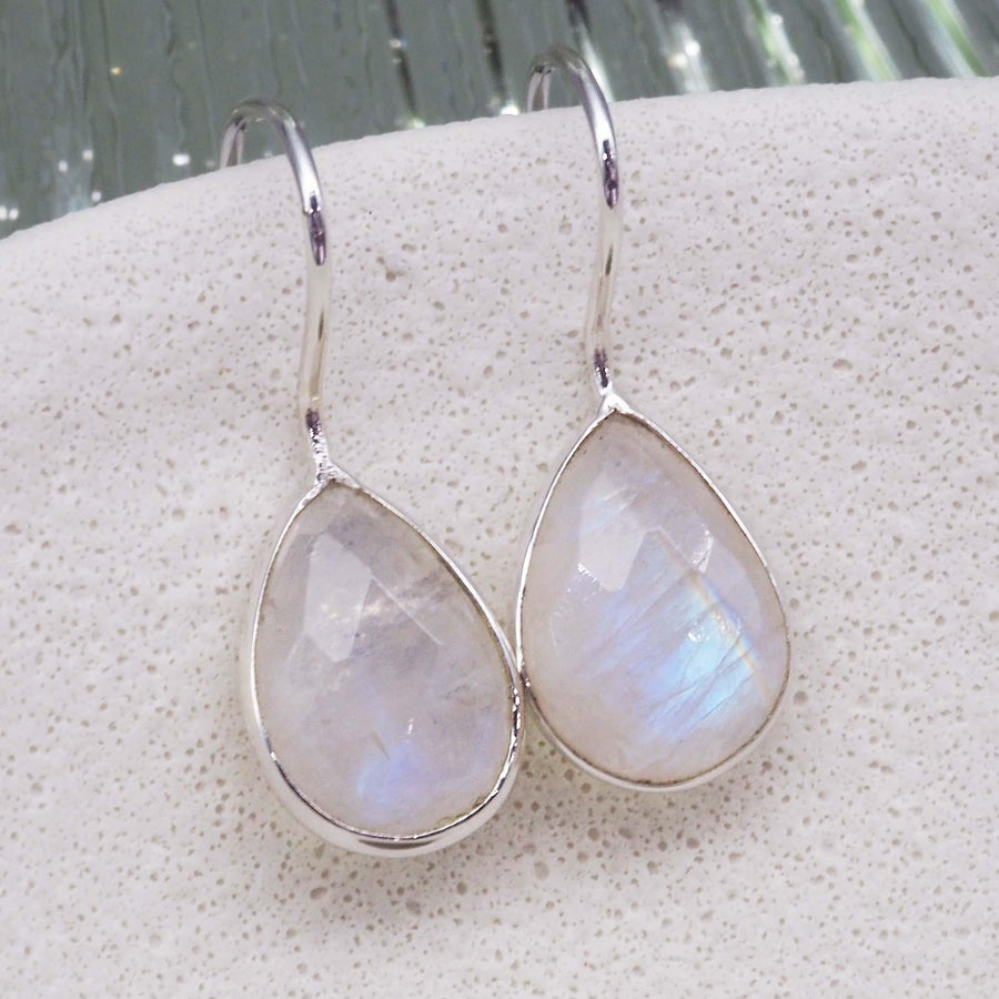 Sterling Silver Moonstone Earrings - moonstone jewelry by womens jewelry online store indie and harper