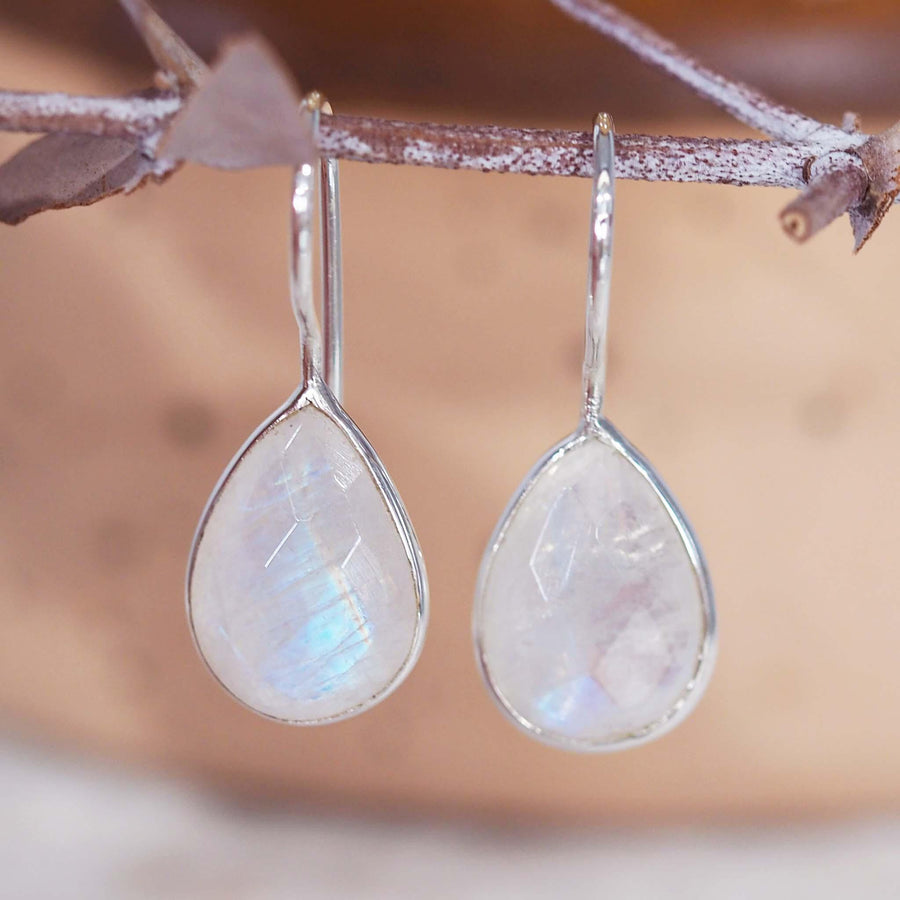 Sterling Silver Moonstone Earrings - moonstone jewellery by womens jewelry online store indie and harper