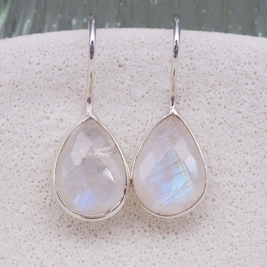 Sterling Silver Moonstone Earrings - moonstone jewelry by womens jewelry online store indie and harper