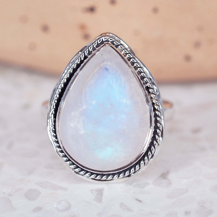 sterling silver Moonstone Ring - boho jewellery by australian jewellery brands online indie and harper