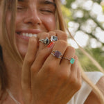 silver purple labradorite ring - gemstone jewellery by Australian jewellery brands indie and harper