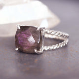 silver purple labradorite ring - gemstone jewellery by Australian jewellery brands indie and harper