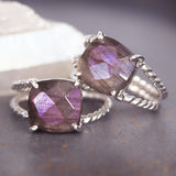 silver purple labradorite ring - gemstone jewellery by Australian jewellery brands indie and harper