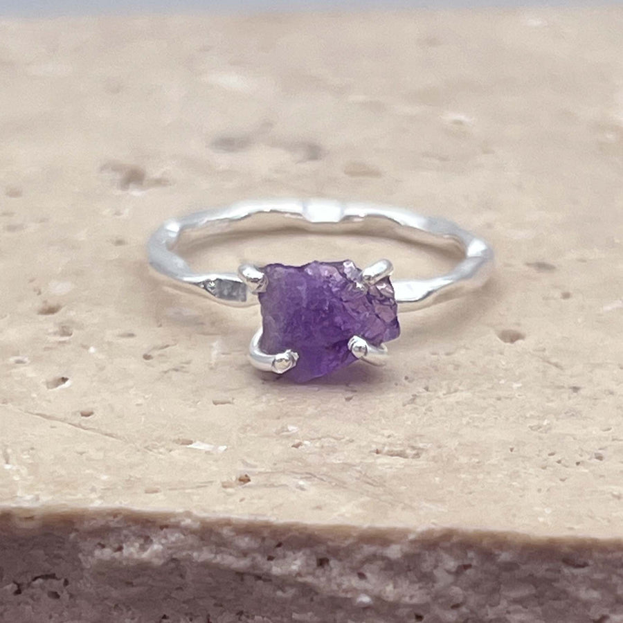 LIMITED EDITION - Silver Rough Amethyst Ring