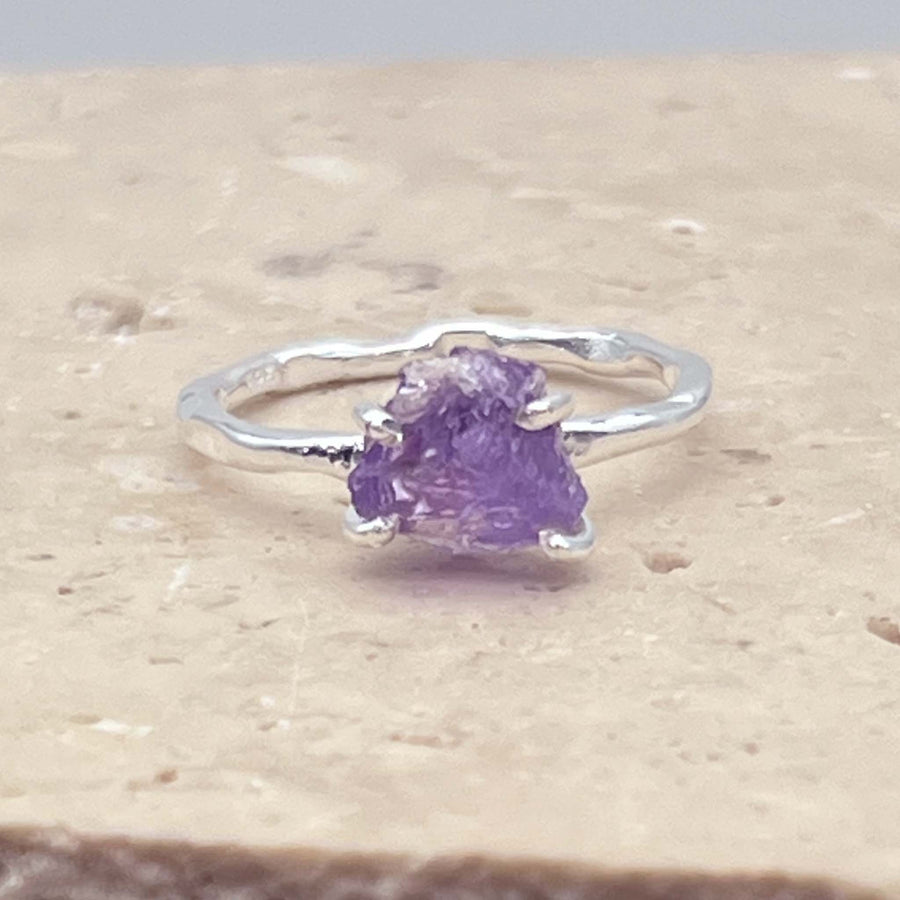 LIMITED EDITION - Silver Rough Amethyst Ring