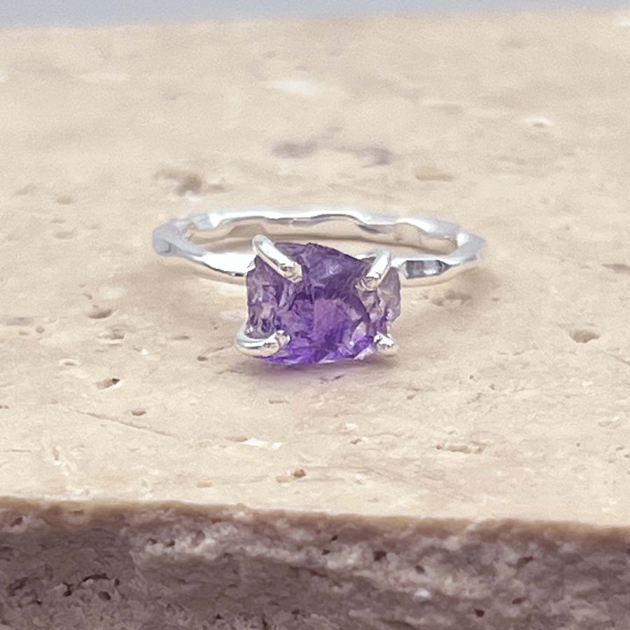 LIMITED EDITION - Silver Rough Amethyst Ring