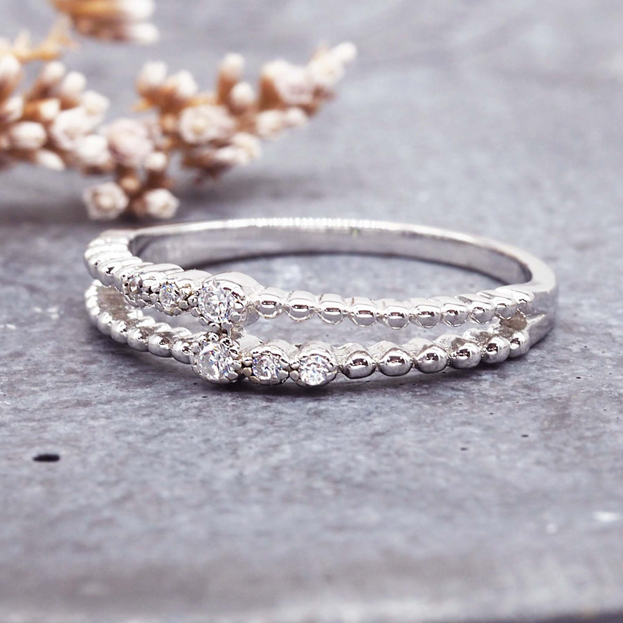 Dainty Sterling silver ring - Sterling silver promise rings and Sterling silver jewellery by Australian jewellery brands online indie and harper 