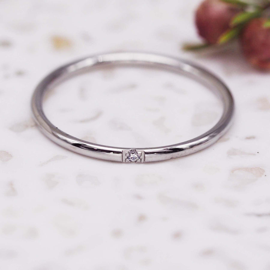 silver stacker Ring - womens silver jewellery by waterproof jewellery brand indie and Harper