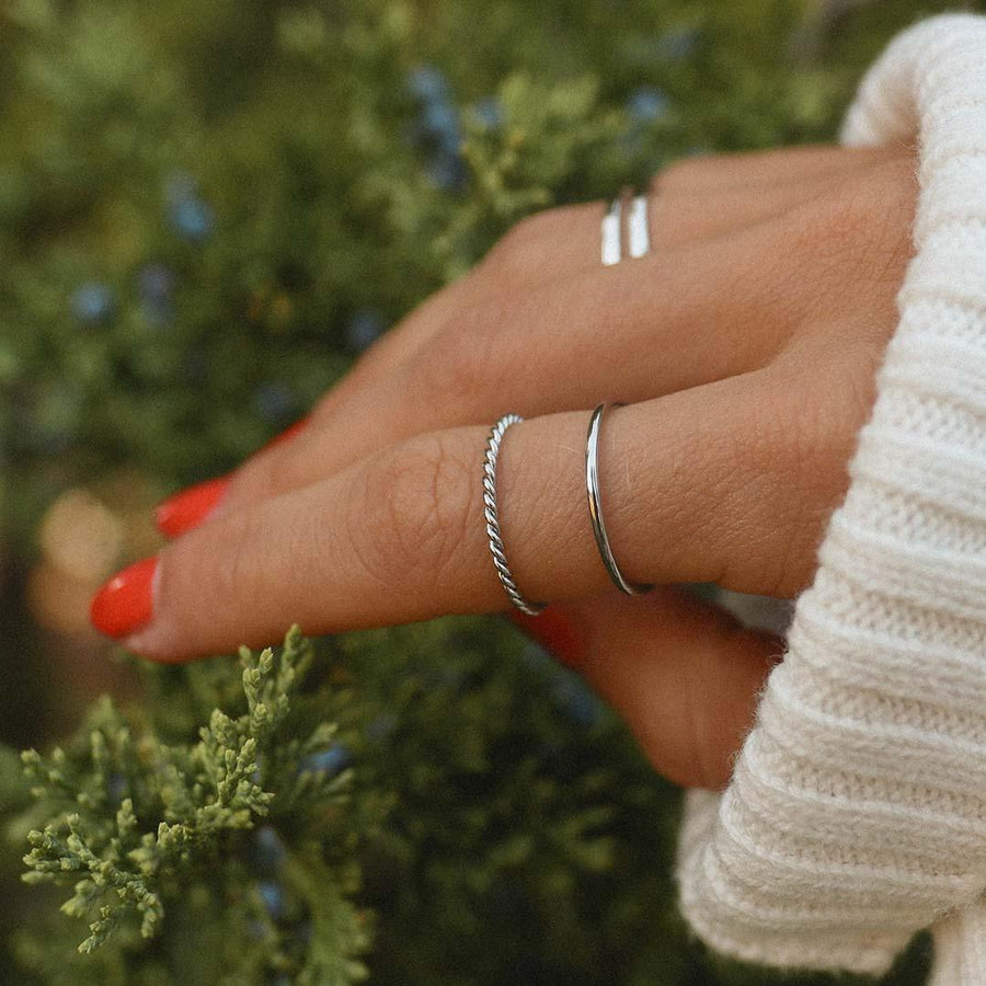 Silver Stacker Rings - silver jewellery by Australian jewellery brands indie and harper