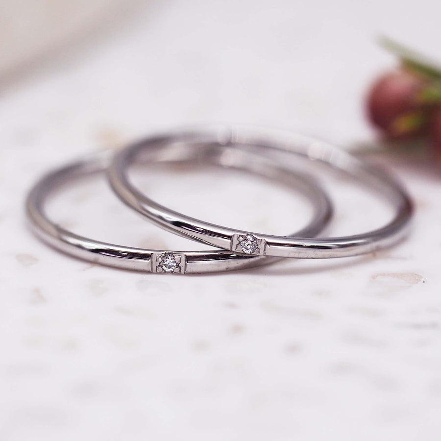 silver stacker Rings - silver rings by Australian waterproof jewellery brand indie and Harper