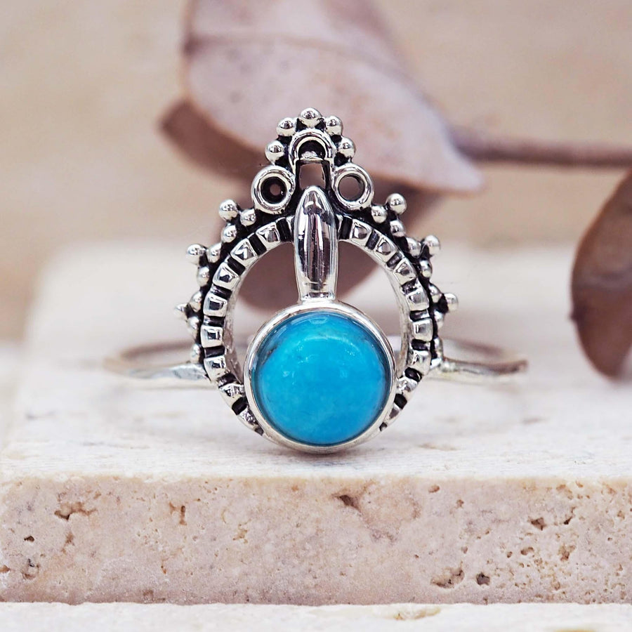 sterling silver Turquoise Ring - womens boho jewellery - australian jewellery brands online