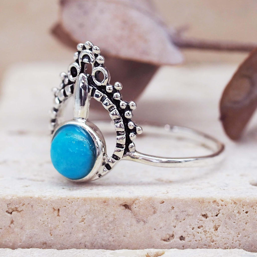 sterling silver Turquoise Ring - womens boho jewellery - australian jewellery brands online