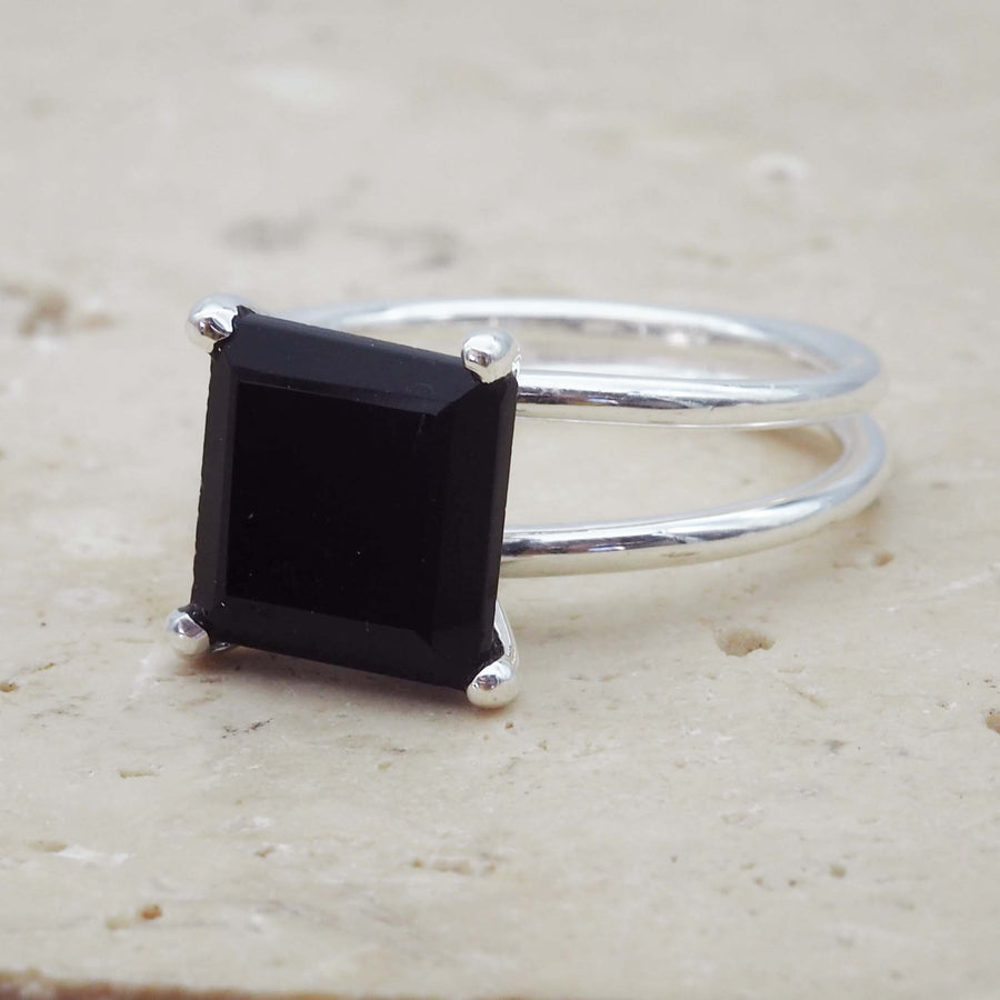 LIMITED EDITION - Square Black Onyx Ring