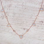 stardust opal rose gold necklace - opal jewellery and rose gold jewellery by australian jewellery brands online indie and harper