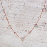 stardust opal rose gold necklace - opal jewellery and rose gold jewellery by australian jewellery brands online indie and harper