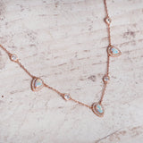 stardust opal rose gold necklace - rose gold jewellery by australian jewellery brands indie and harper