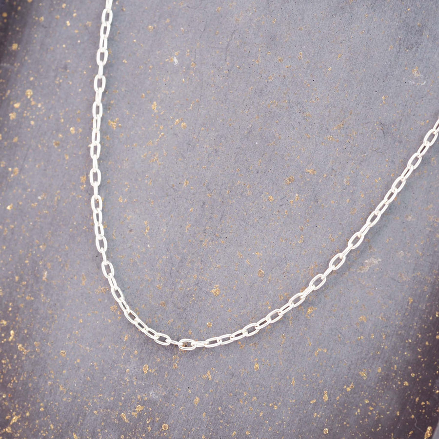 sterling silver chain - women's necklace with a classic link design - women's necklace by online jewellery brand indie and harper