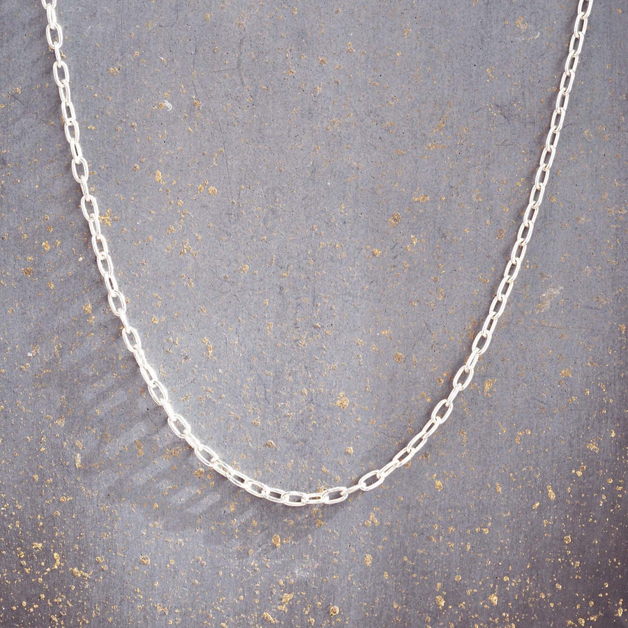 sterling silver chain - classic link chain necklace made with sterling silver - women's online jeweller by indie and harper