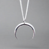 Sterling silver half moon necklace - womens jewellery by Australian jewellery brand indie and Harper 