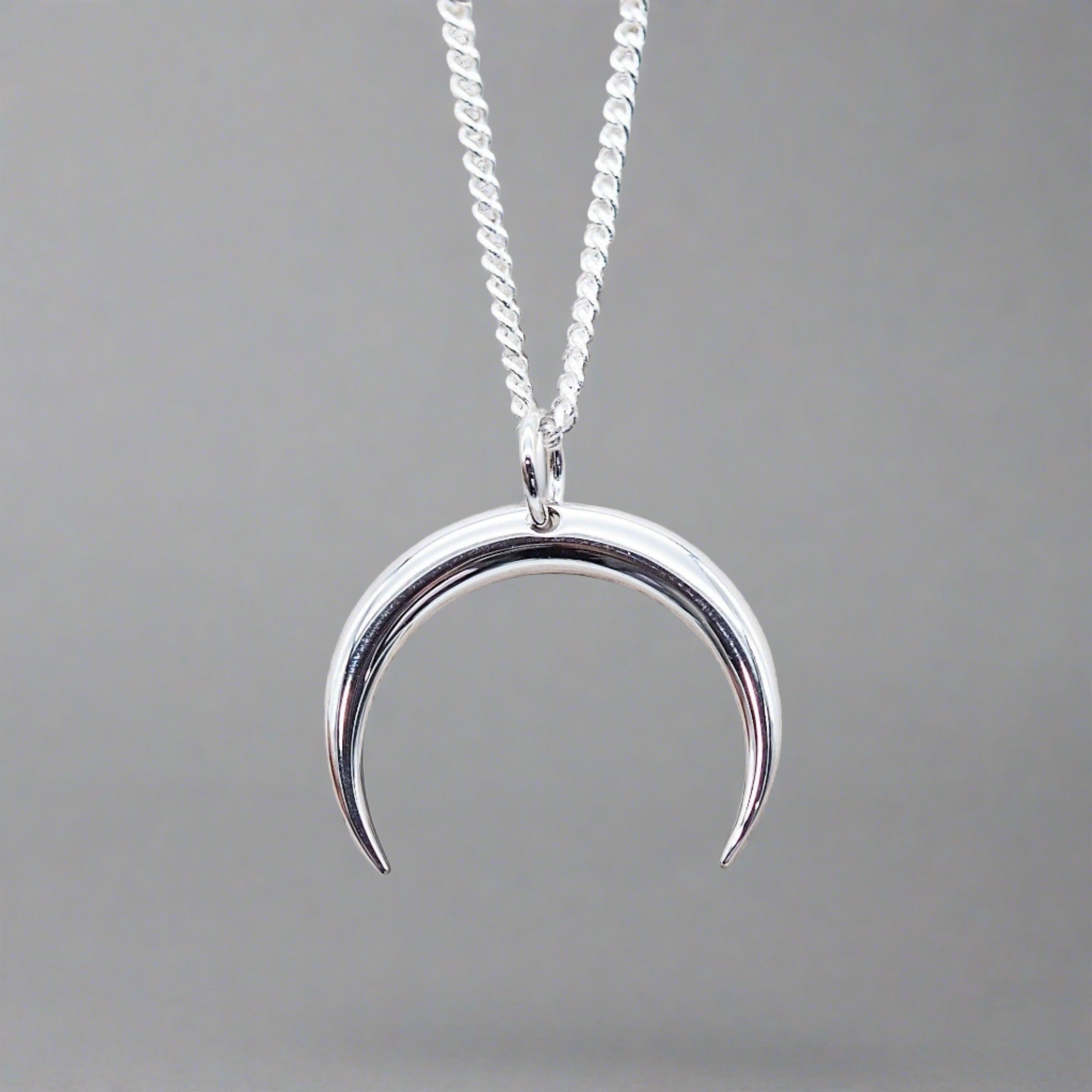 Sterling silver half moon necklace - womens jewellery by Australian jewellery brand indie and Harper 