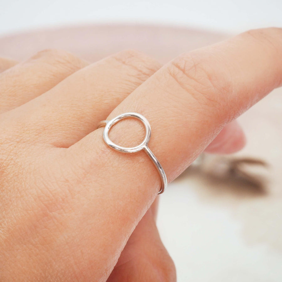 Finger wearing Sterling Silver Ring - womens jewellery by Australian jewellery brands indie and harper