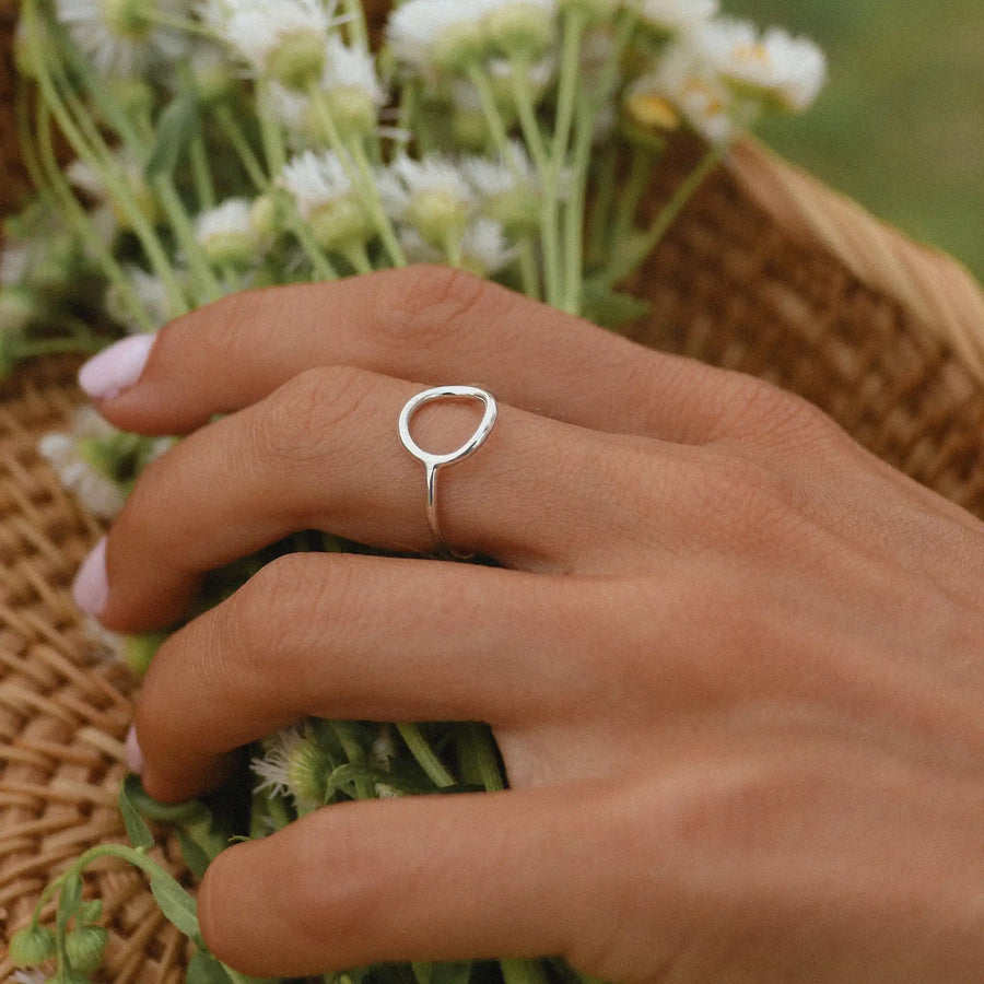 sterling silver ring being worn - womens jewelry by Australian jewellery brands indie and Harper 