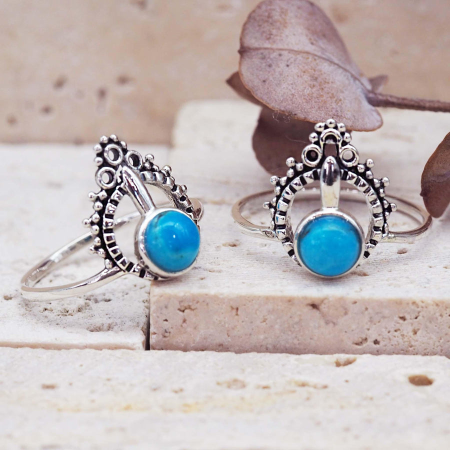 sterling silver Turquoise Rings - womens boho jewellery - australian jewellery brand online 