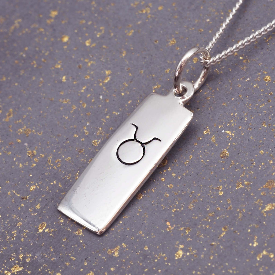 sterling silver taurus necklace - womens zodiac jewellery by australian jewellery brands indie and harper