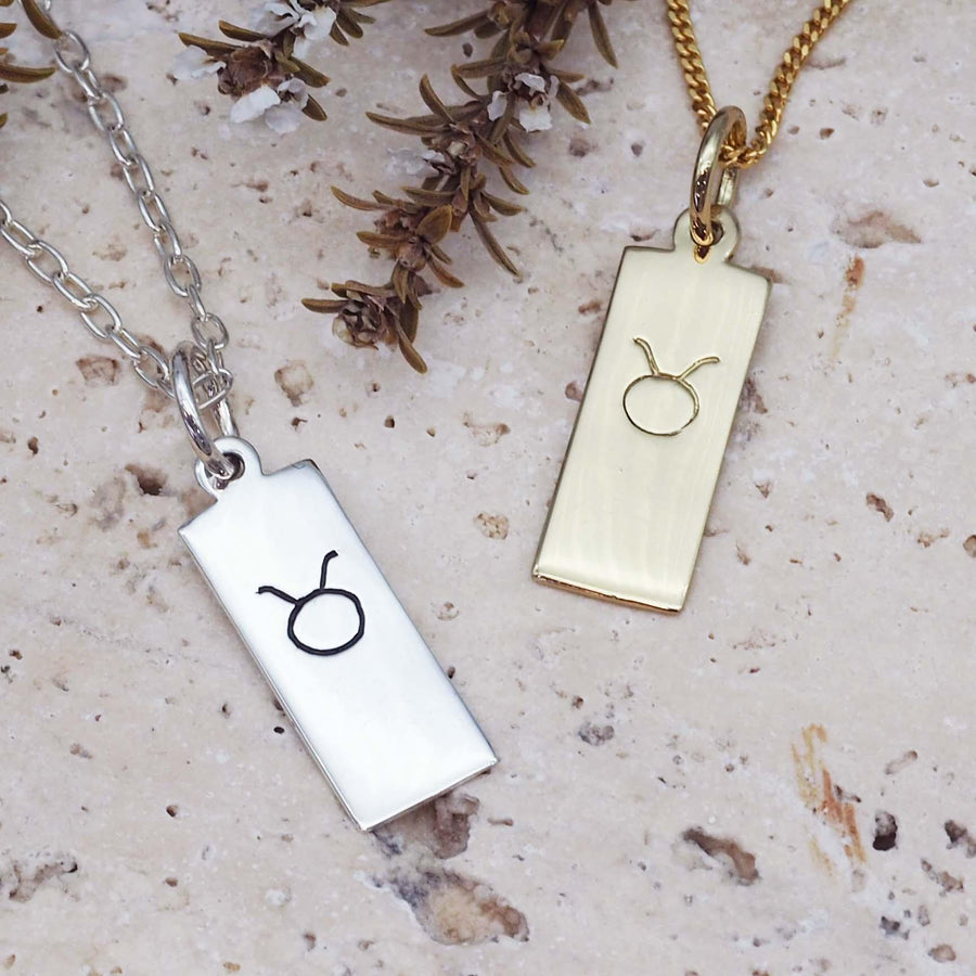 Taurus Necklaces - zodiac jewellery by womens jewellery brand indie and harper