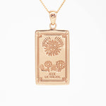 the sun tarot necklaces in rose gold - tarot jewellery by australian jewellery brands indie and harper