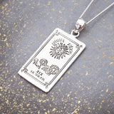 the sun tarot necklaces in sterling silver - tarot jewellery by australian jewellery brands indie and harper