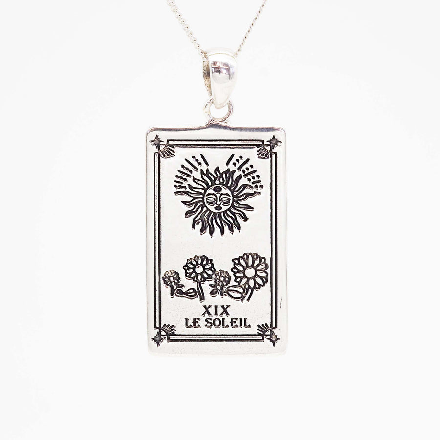 the sun tarot necklace - hand drawn in australia by online jewellery brand indie and harper