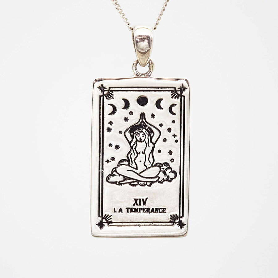 sterling silver tarot necklace for women - hand drawn and designed in australia by online jewellery brand indie and harper