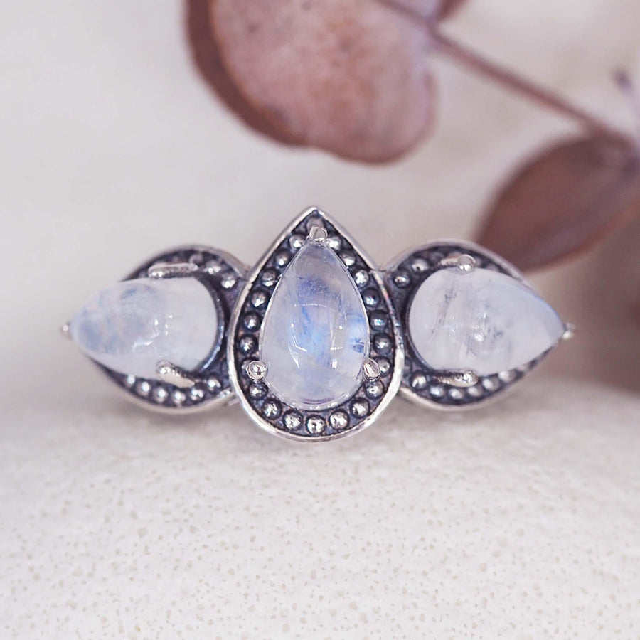 silver Moonstone Ring - womens jewellery by Australian jewellery brands online indie and harper 